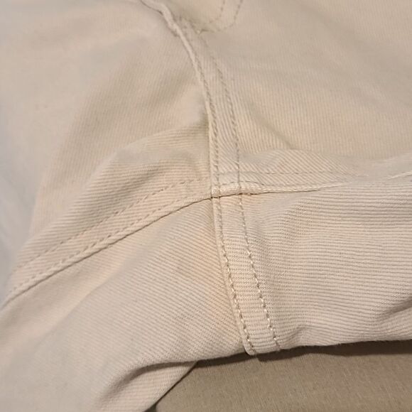 Everlane Cropped Straight Regular Sandstone Jeans Pants 2 Cotton Women's Cream - Picture 6 of 8